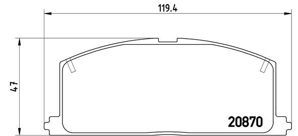 Zestaw klocków hamulcowych, hamulce tarczowe BREMBO P 83 011