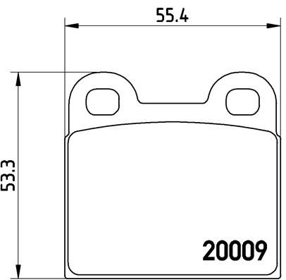Zestaw klocków hamulcowych, hamulce tarczowe BREMBO P 06 001