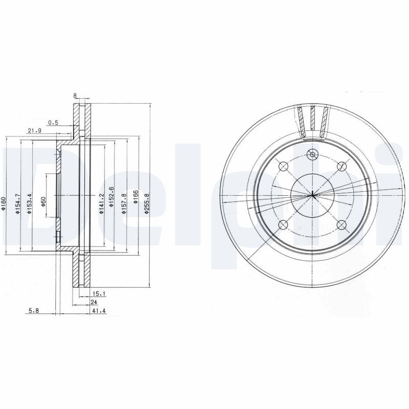 Tarcza hamulcowa DELPHI BG4003