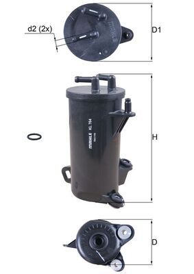 Filtr paliwa MAHLE KL764D