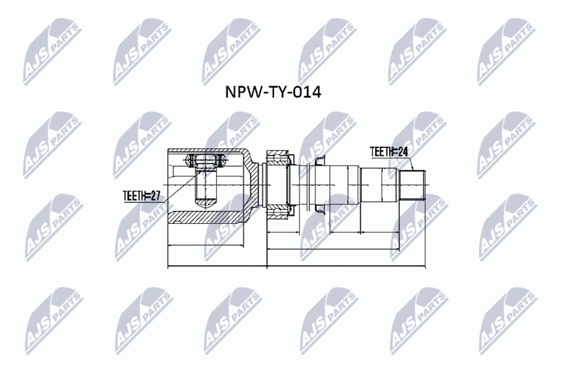 Zestaw przegubu, wał napędowy NTY NPW-TY-014