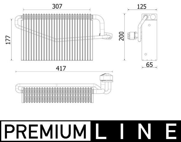 Parownik, instalacja klimatyzacji MAHLE AE163000P