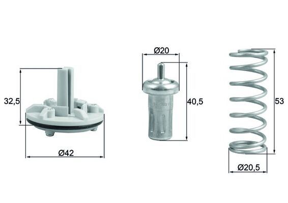 Termostat, płyn chłodzący MAHLE TX18380D