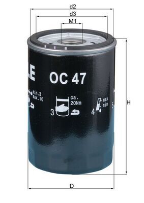 Filtr oleju MAHLE OC47OF