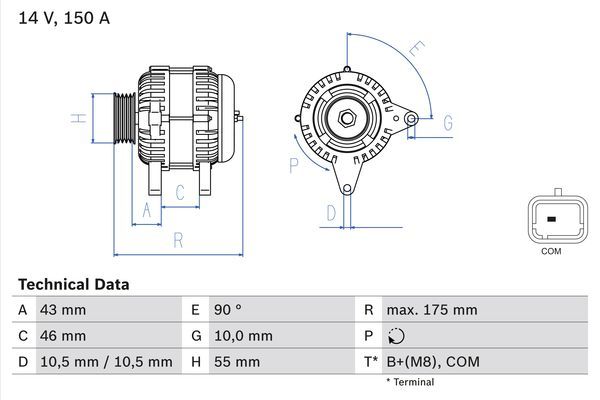 Alternator BOSCH 0 986 082 240
