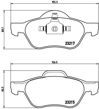 Zestaw klocków hamulcowych, hamulce tarczowe BREMBO P 68 048