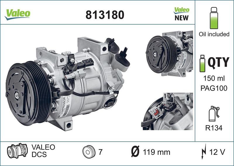 Sprężarka, klimatyzacja VALEO 813180