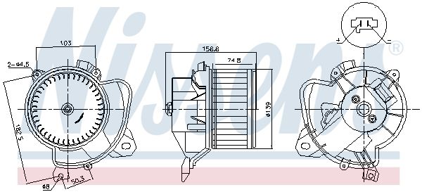 Wentylator wewnętrzny NISSENS 87574