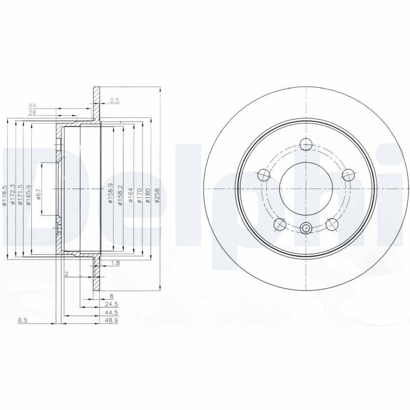 Tarcza hamulcowa DELPHI BG3910C