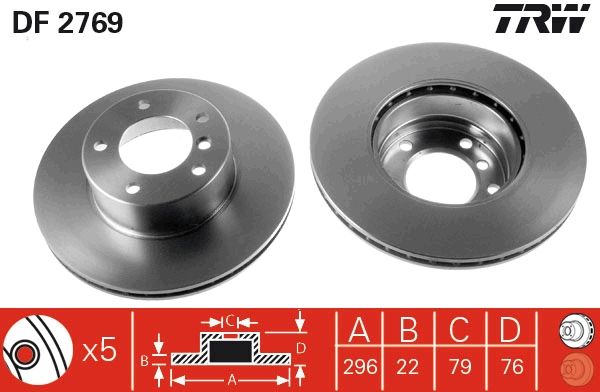 Tarcza hamulcowa TRW DF2769