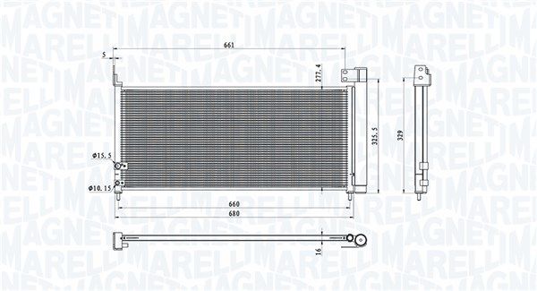 Skraplacz, klimatyzacja MAGNETI MARELLI 350203107200