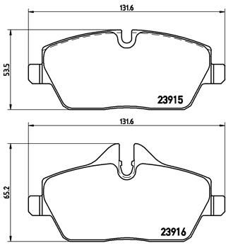 Zestaw klocków hamulcowych, hamulce tarczowe BREMBO P 06 034X
