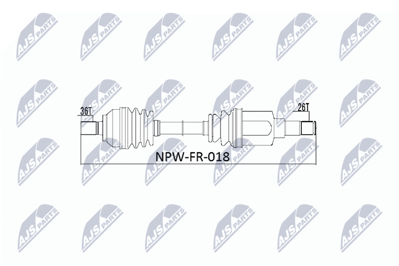 Wał napędowy NTY NPW-FR-018
