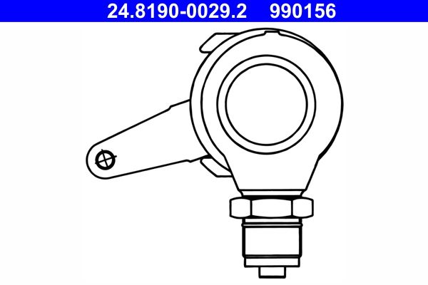 Dźwignia, zacisk hamulcowy (hamulec postojowy) ATE 24.8190-0029.2