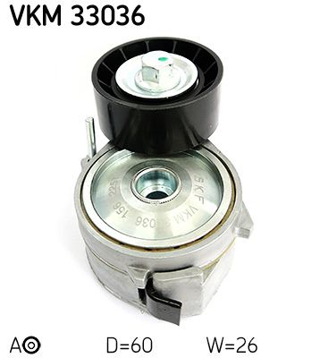 Rolka napinacza, pasek klinowy wielorowkowy SKF VKM 33036
