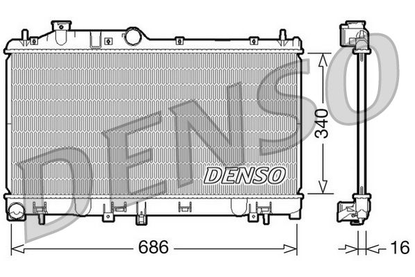 Chłodnica, układ chłodzenia silnika DENSO DRM36007