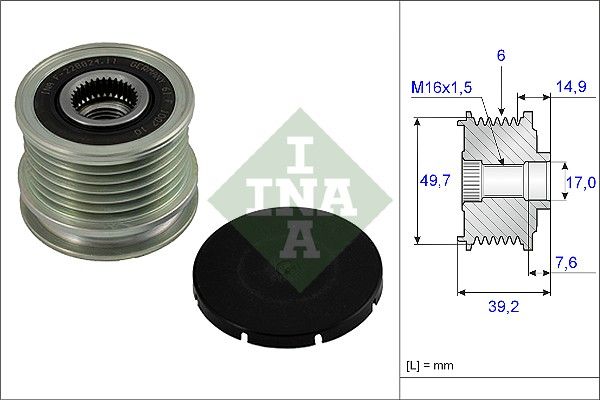 Alternator - sprzęgło jednokierunkowe INA 535 0015 10