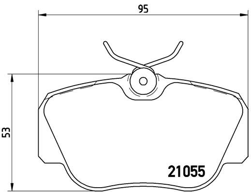 Zestaw klocków hamulcowych, hamulce tarczowe BREMBO P 50 011