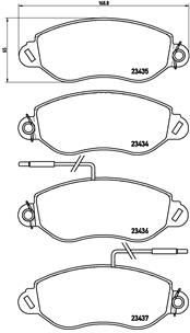 Zestaw klocków hamulcowych, hamulce tarczowe BREMBO P 56 042