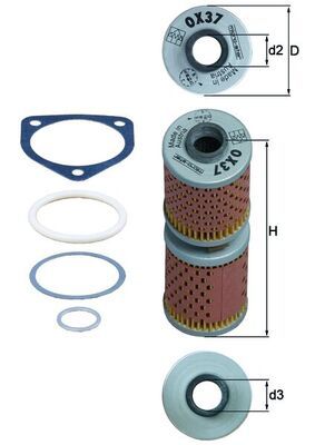 Filtr oleju MAHLE OX37D
