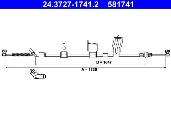 Cięgło, hamulec postojowy ATE 24.3727-1741.2