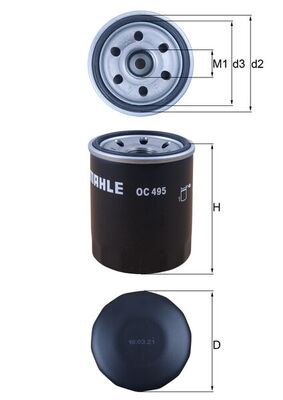 Filtr oleju MAHLE OC495