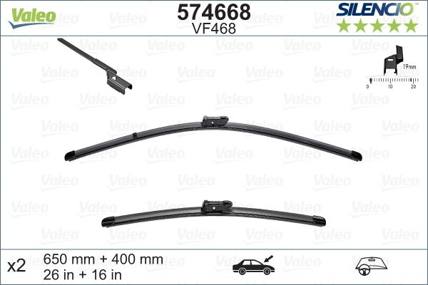 Pióro wycieraczki VALEO 574668