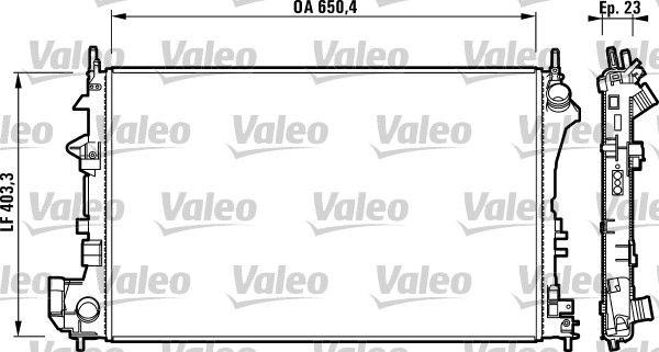 Chłodnica, układ chłodzenia silnika VALEO 732879