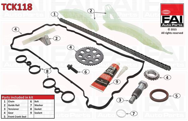 Zestaw łańcucha rozrządu FAI AutoParts tck118