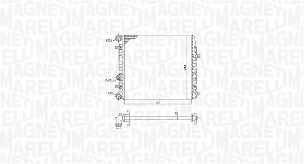 Chłodnica, układ chłodzenia silnika MAGNETI MARELLI 350213184600