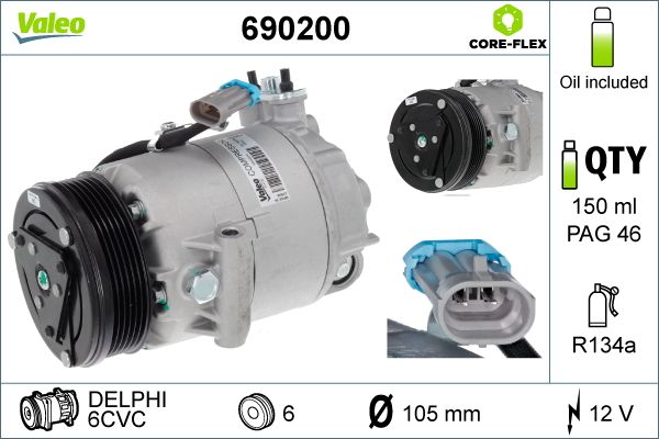 Sprężarka, klimatyzacja VALEO 690200
