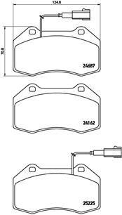 Zestaw klocków hamulcowych, hamulce tarczowe BREMBO P 23 139