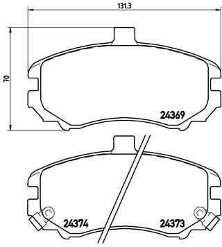 Zestaw klocków hamulcowych, hamulce tarczowe BREMBO P 30 029