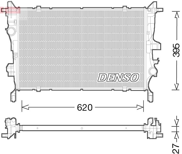 Chłodnica, układ chłodzenia silnika DENSO DRM09045