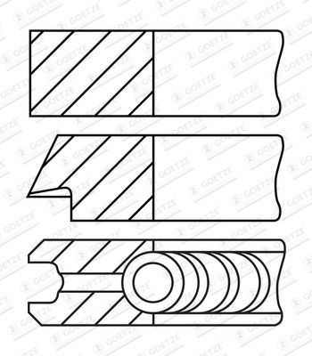 Zestaw pierścieni tłokowych Goetze Engine 08-432200-10