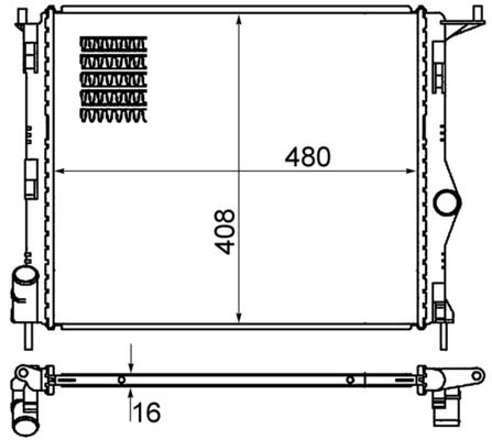 Chłodnica, układ chłodzenia silnika MAHLE CR1765000S