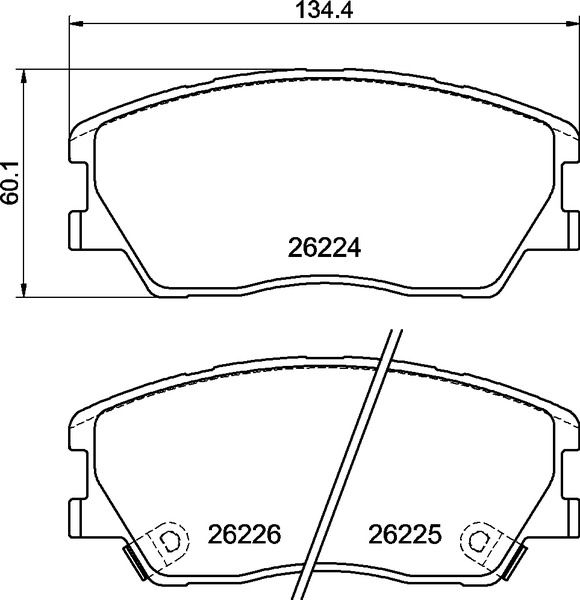 Zestaw klocków hamulcowych, hamulce tarczowe BREMBO P 30 121E