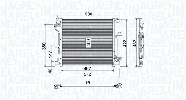 Skraplacz, klimatyzacja MAGNETI MARELLI 350203799000