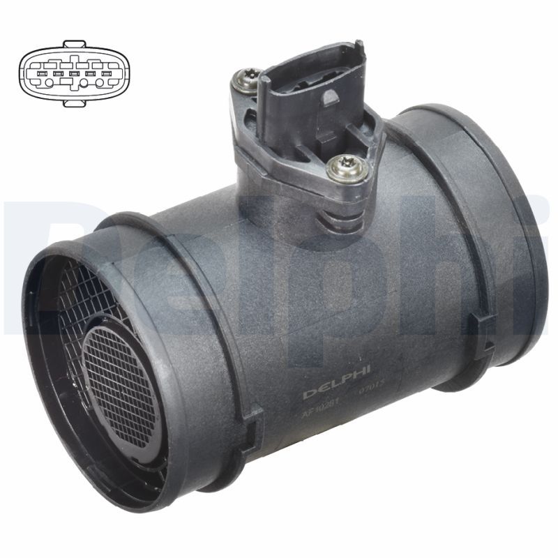 Przepływomierz masowy powietrza DELPHI af10281-12b1