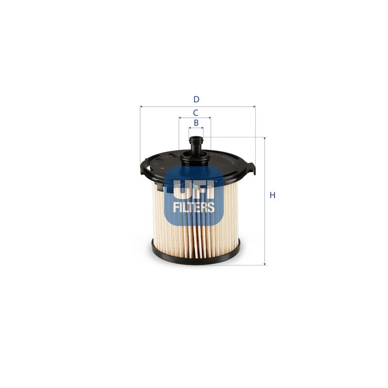 Filtr paliwa UFI 26.074.00