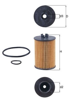 Filtr oleju KNECHT OX 382D