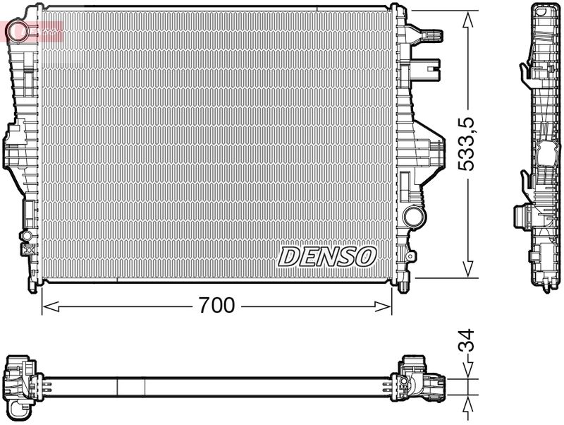 Chłodnica, układ chłodzenia silnika DENSO DRM32050