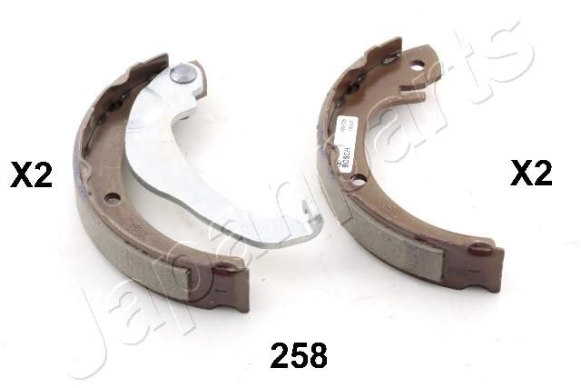 Zestaw szczęk hamulcowych, hamulec postojowy JAPANPARTS GF-258AF