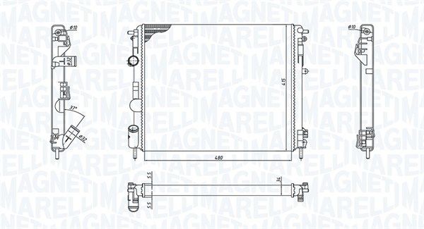 Chłodnica, układ chłodzenia silnika MAGNETI MARELLI 350213192600