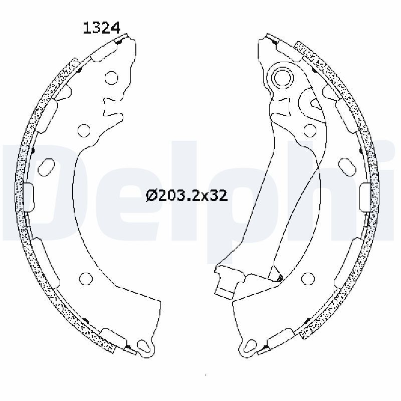 Zestaw szczęk hamulcowych DELPHI LS2200