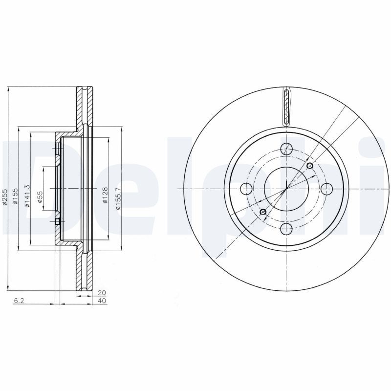 Tarcza hamulcowa DELPHI BG4274
