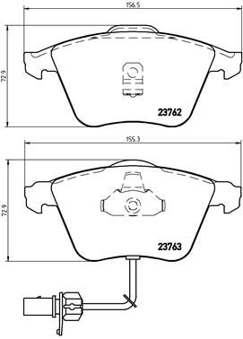 Zestaw klocków hamulcowych, hamulce tarczowe BREMBO p 85 056