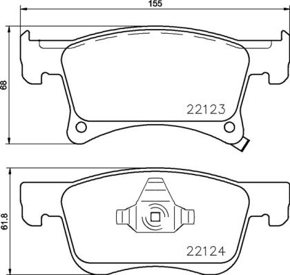 Zestaw klocków hamulcowych, hamulce tarczowe BREMBO P 59 083
