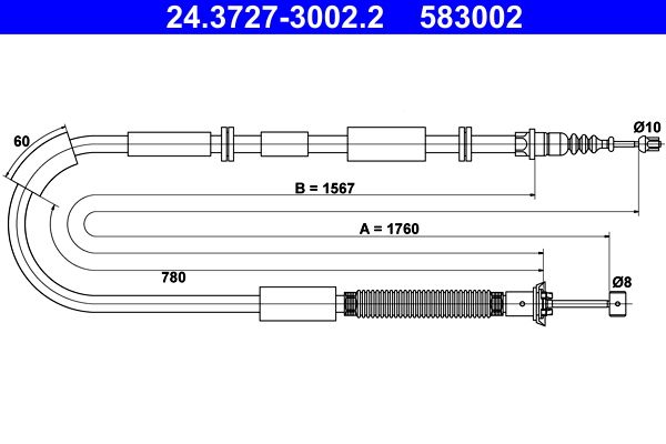 Cięgło, hamulec postojowy ATE 24.3727-3002.2