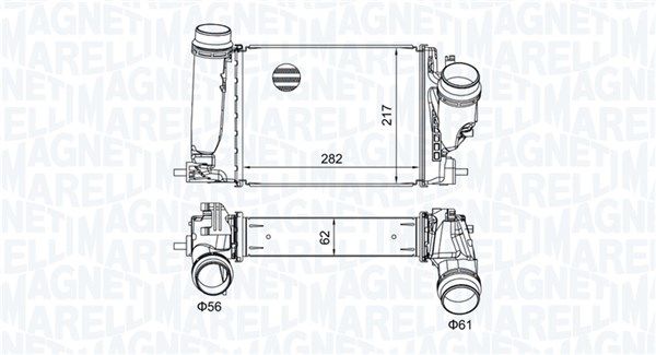 Chłodnica powietrza doładowującego MAGNETI MARELLI 351319205830
